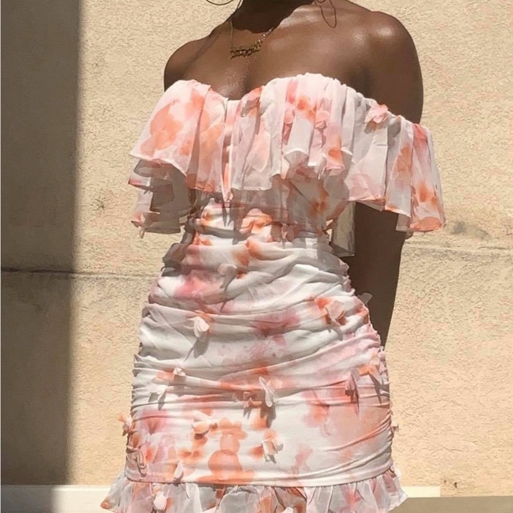 NWT Runaway the Label Anairo mini dress in peach